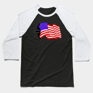 B2 Spirit Bomber with American Flag Baseball T-Shirt